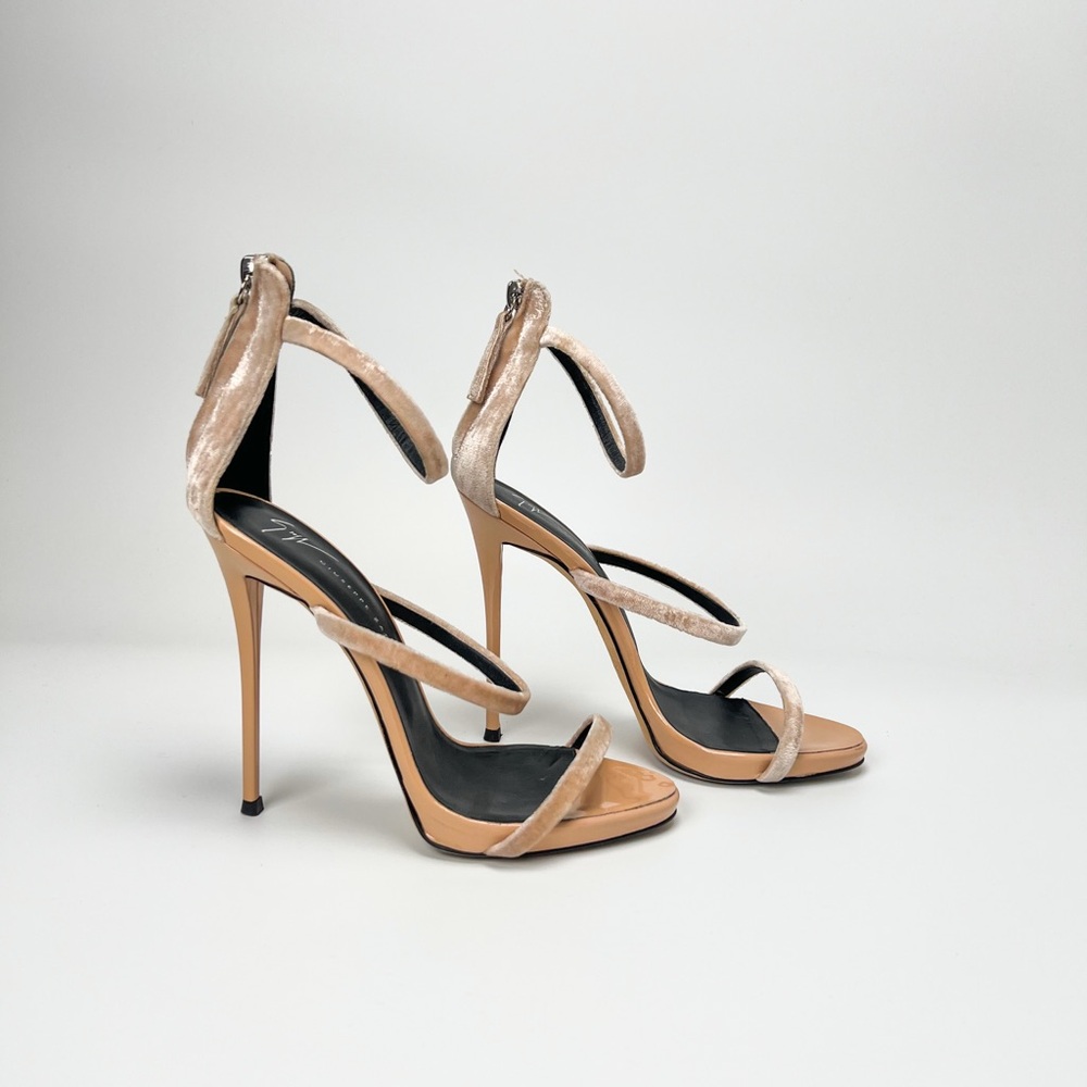 Giuseppe Zanotti Harmony Velvet 120mm Sandals - Picture 2 of 8
